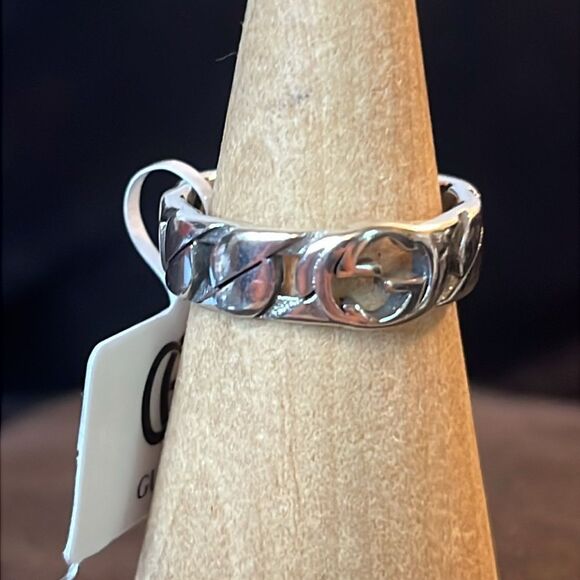 Interlocking G Gucci Ring in 925 Sterling Silver size Italy 14 USA 6 - Picture 5 of 10